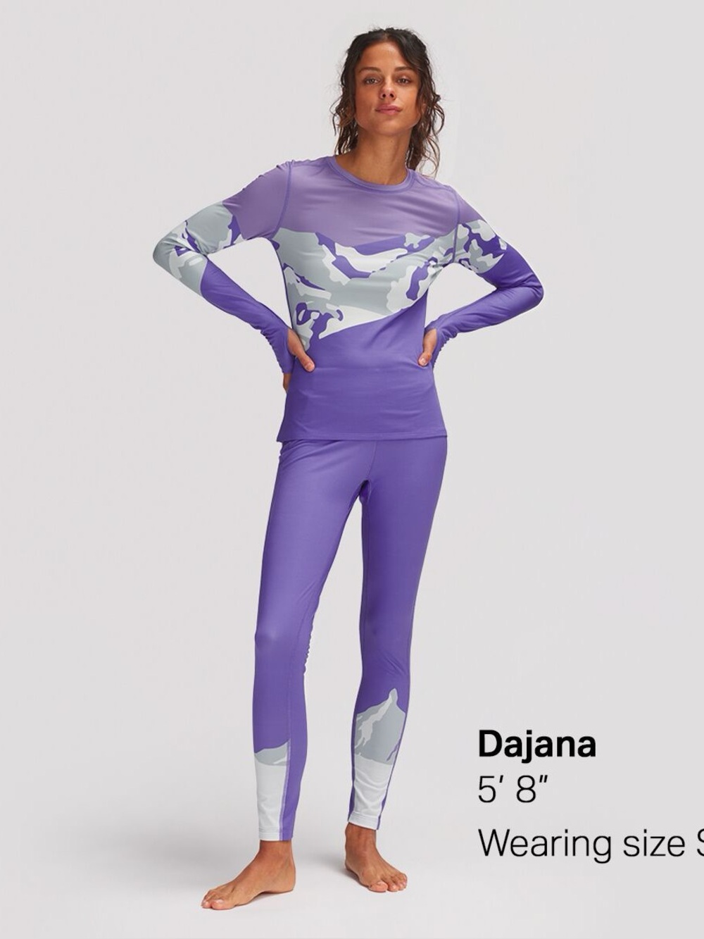 Stoic Purple Camo Baselayer Long Sleeve Performance Tee‎ Size M